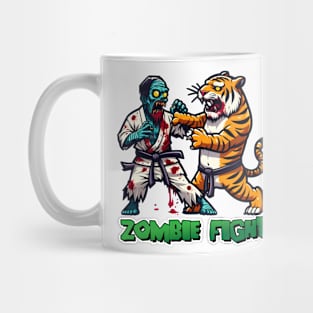 Tiger vs Zombie Fight Mug